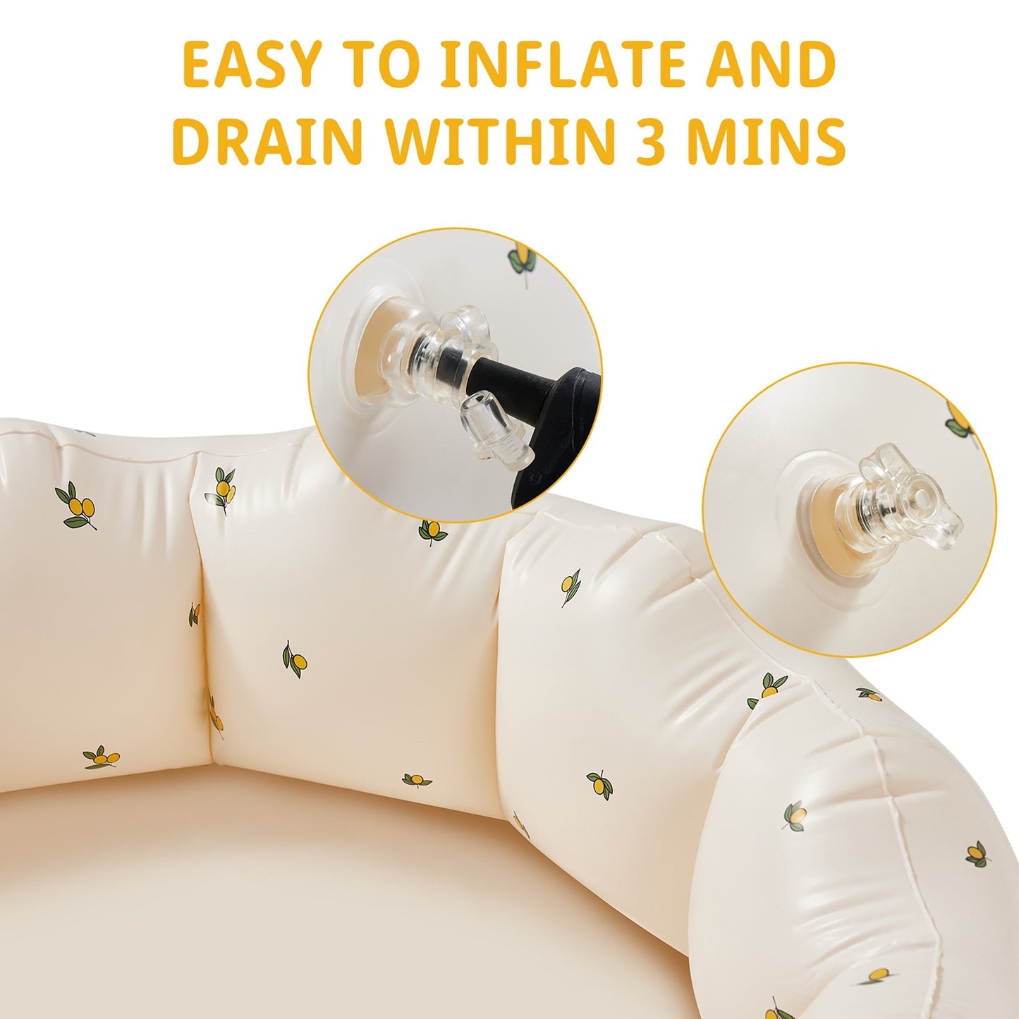 BubbleBub™ Inflatable pool in action during inflation