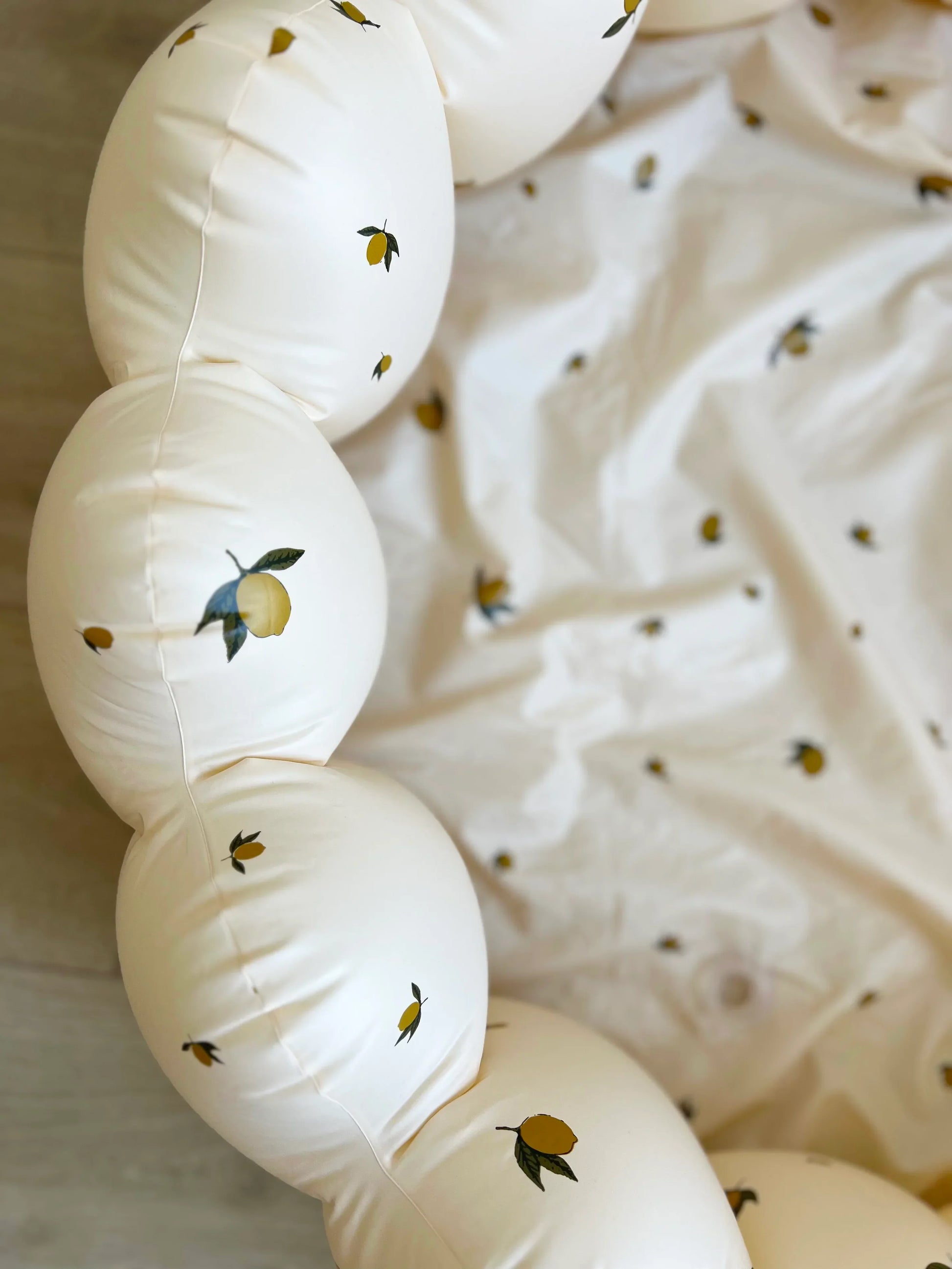 Close-up of BubbleBub™ rabbit petal pool premium PVC material